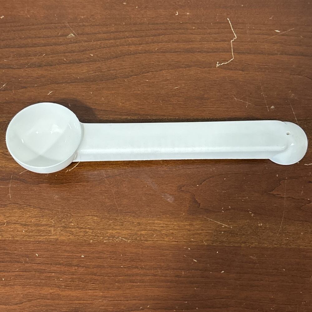 Kamenstein Double Sided Measuring Scoop Spoon Melamine White Plastic